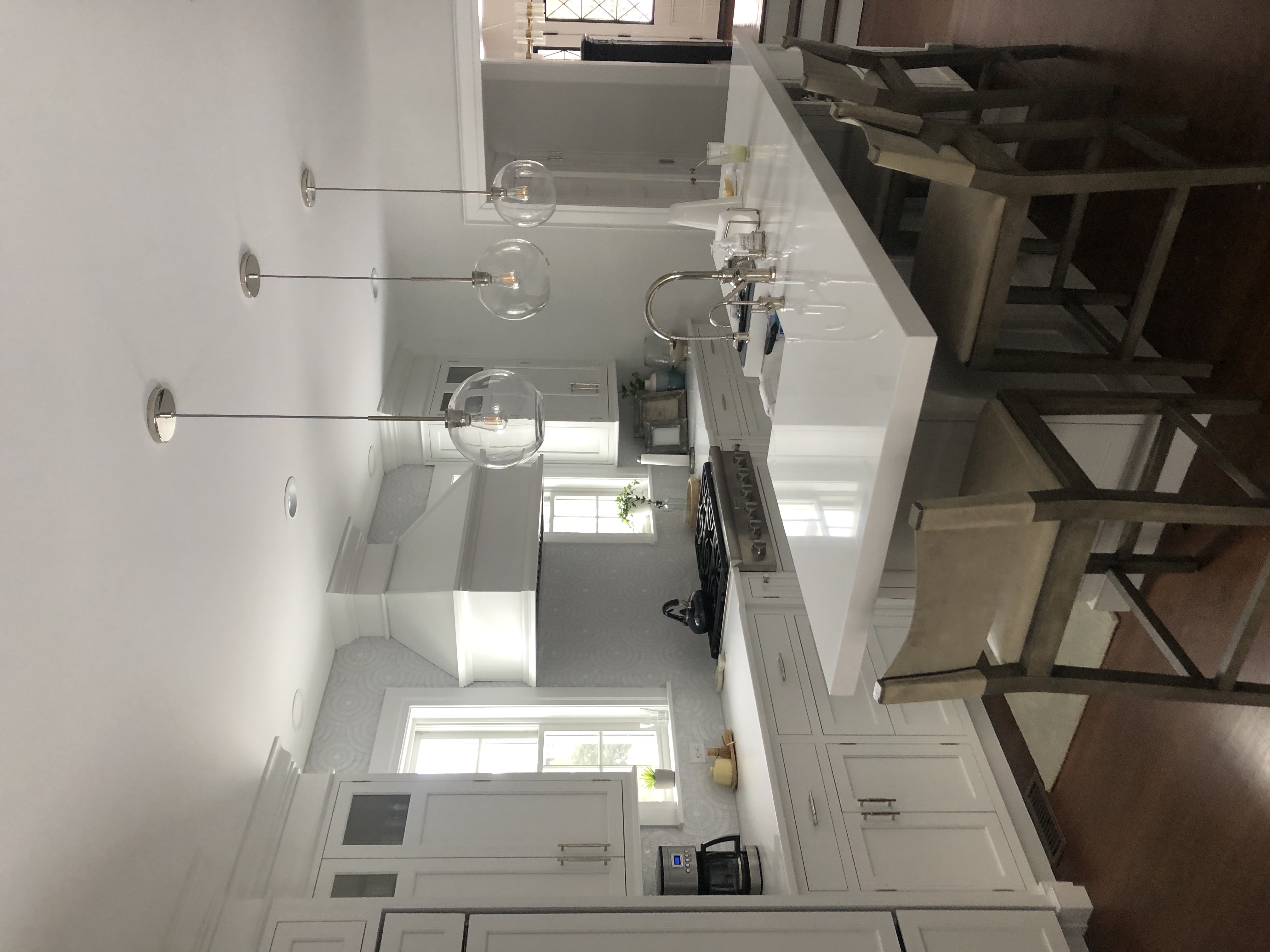 B kitch af Modern kitchen with wood floors and an island